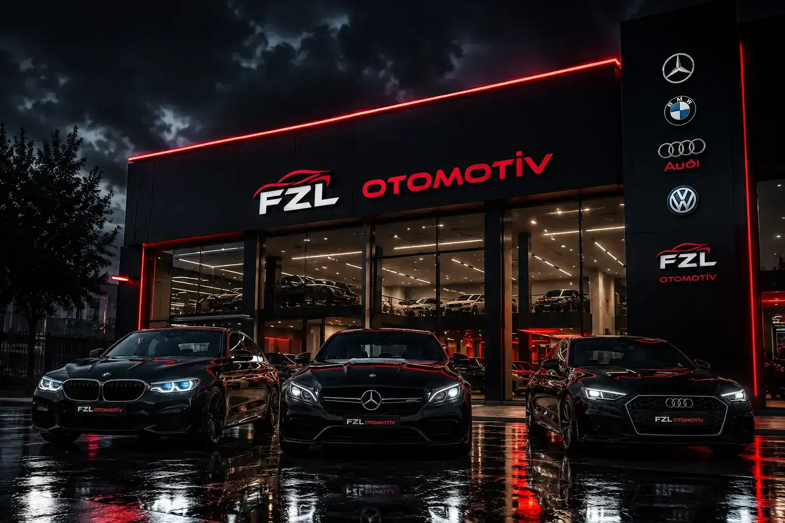 FZL Otomotiv showroom ve araç koleksiyonu